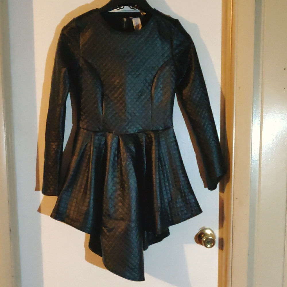 Faux leather dress